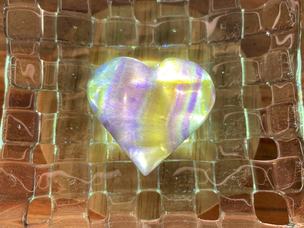 Small Candy Fluorite Crystal Love Heart