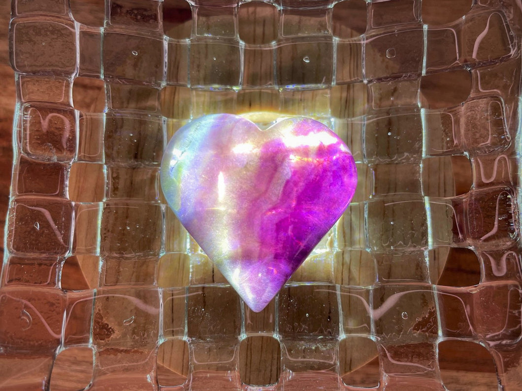 Beautiful Candy Fluorite Crystal Love Heart Gift