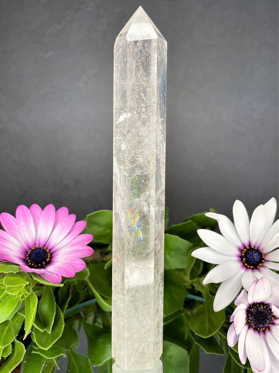 Stunning Meditation Wand Point Natural Clear Quartz Crystal