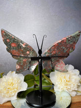Load image into Gallery viewer, Plum Cherry Blossom Jasper Crystal Butterfly Wings
