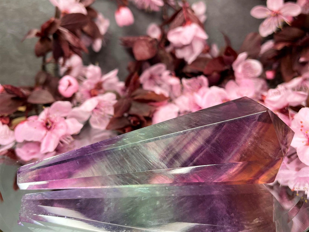 Healing Vibrations Candy Fluorite Crystal Point Wand