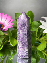 Load image into Gallery viewer, Purple Lepidolite Crystal Stone Tower Healing Décor
