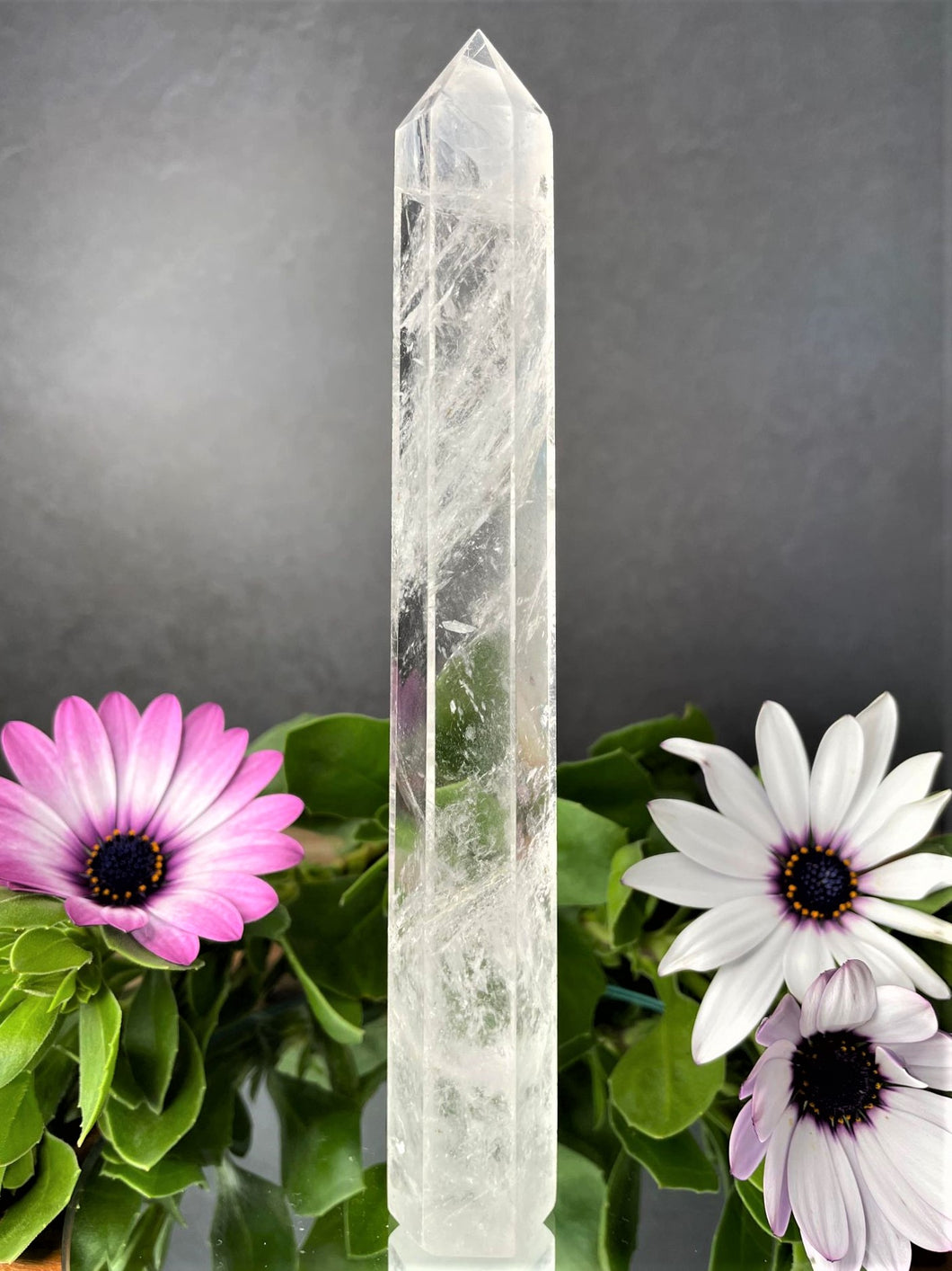 Purifying Meditation Wand Point Natural Clear Quartz Crystal