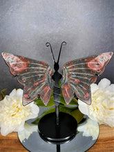 Load image into Gallery viewer, Stunning Plum Blossom Jasper Crystal Butterfly Wings
