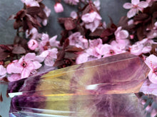 Load image into Gallery viewer, Sweet Vibration Candy Fluorite Crystal Point Stone Wand
