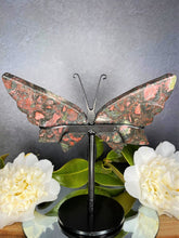 Load image into Gallery viewer, Plum Blossom Jasper Crystal Butterfly Wings Home Décor
