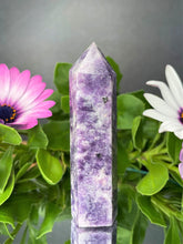 Load image into Gallery viewer, Purple Lepidolite Crystal Stone Tower Chakra Healing
