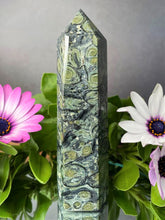 Load image into Gallery viewer, Stunning Pink Moss Agate Crystal Point Tower
