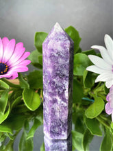 Load image into Gallery viewer, Purple Lepidolite Crystal Stone Tower Chakra Healing
