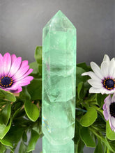 Load image into Gallery viewer, Natural Green Fluorite Crystal Tower With Rainbow

