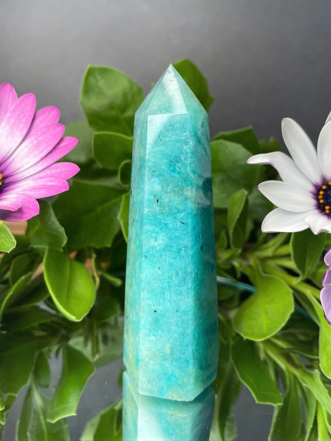 Natural Amazonite Crystal Tower Meditation Healing