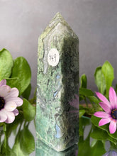 Load image into Gallery viewer, Beautiful Green Moss Agate Crystal Tower Point
