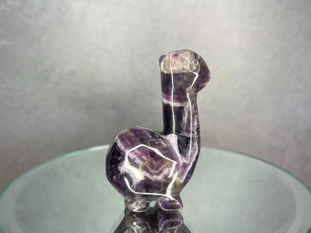 Stunning Dream Amethyst Lama Crystal Carving