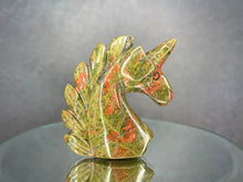 Load image into Gallery viewer, Stunning Unakite Crystal Unicorn Carving
