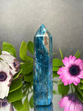 Load image into Gallery viewer, Stunning Blue Apatite Crystal Tower Point
