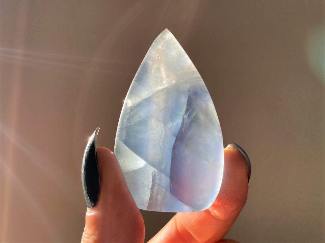 Mini Calming Blue Fluorite Crystal Flame