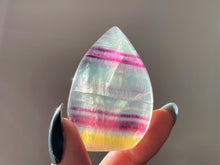Load image into Gallery viewer, Natural Calming Candy Fluorite Crystal Flame
