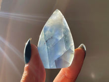 Load image into Gallery viewer, Mini Calming Blue Fluorite Crystal Flame
