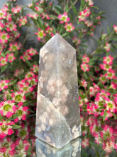 Load image into Gallery viewer, Growth Green Quartz Flower Agate Crystal Tower
