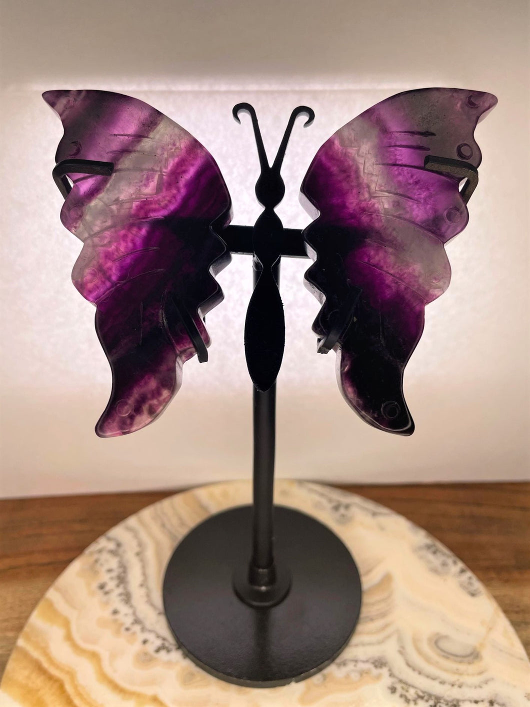 Stunning Mini Purple Fluorite Crystal Butterfly Wings