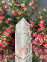 Load image into Gallery viewer, Green Quartz Flower Agate Crystal Tower Point
