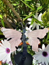 Load image into Gallery viewer, Mini Rose Quartz Crystal Butterfly Wings
