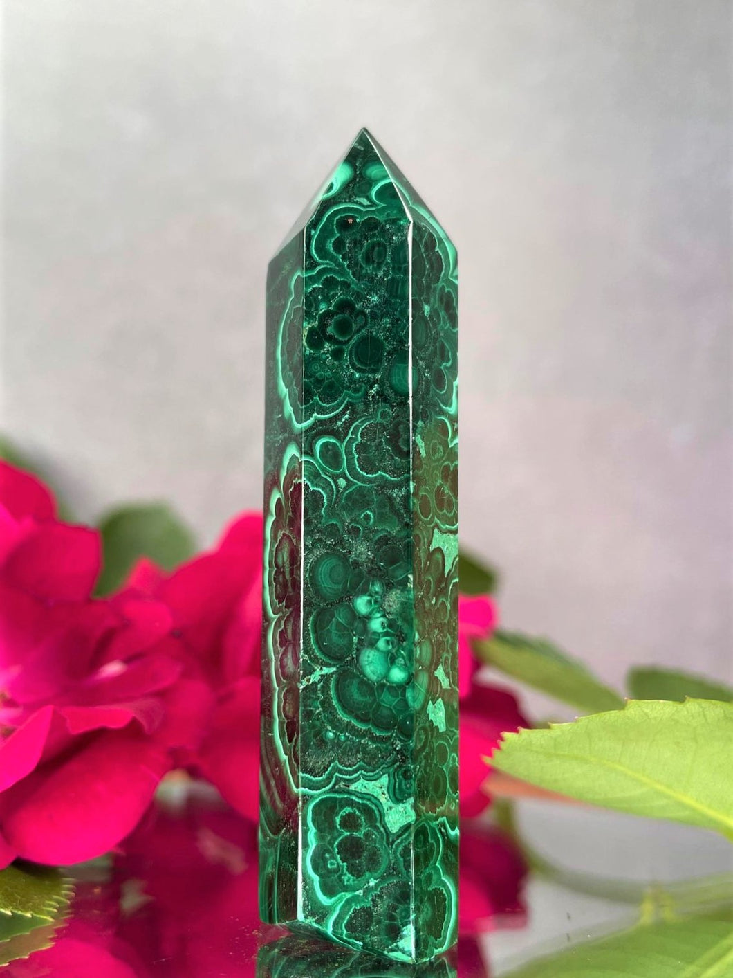 High Quality Malachite Crystal Tower Chakra Healing