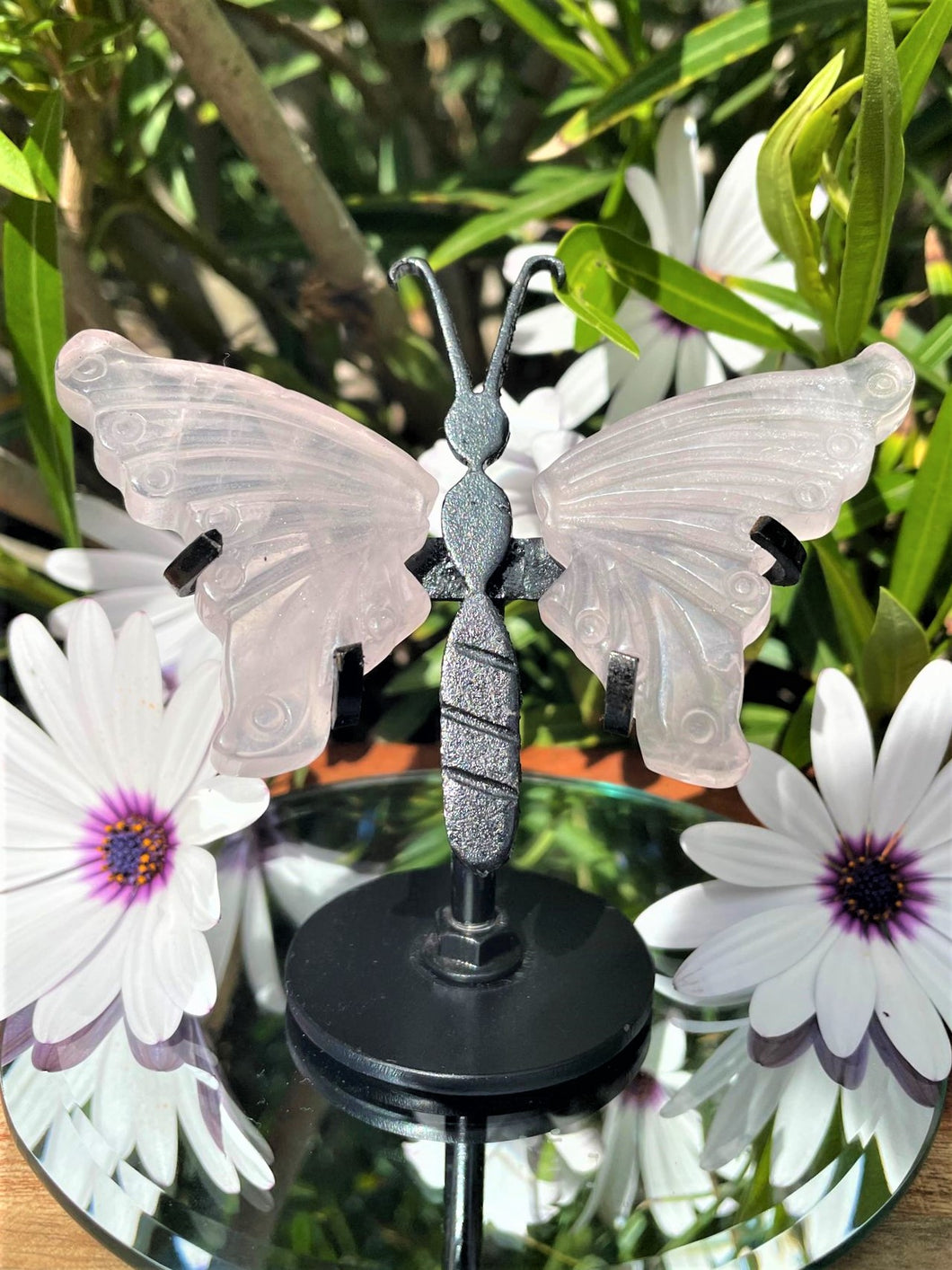 Unconditional Love Mini Rose Quartz Crystal Butterfly Wings