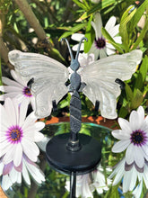 Load image into Gallery viewer, All Chakra Mini Clear Quartz Butterfly Wings
