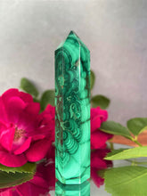 Load image into Gallery viewer, Stunning High Quality Malachite Crystal Tower
