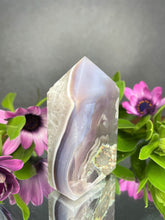 Load image into Gallery viewer, Agate With Moss Agate Crystal Tower Point
