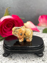 Load image into Gallery viewer, Mexican Crazy Lace Agate Crystal Elephant Carving
