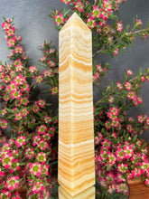 Load image into Gallery viewer, Joyful Yellow Calcite Crystal Tower Point
