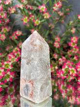 Load image into Gallery viewer, Green Quartz Flower Agate Crystal Tower Point
