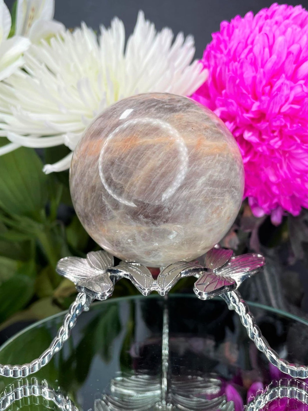 Chakra Healing Moonstone Crystal Sphere Ball