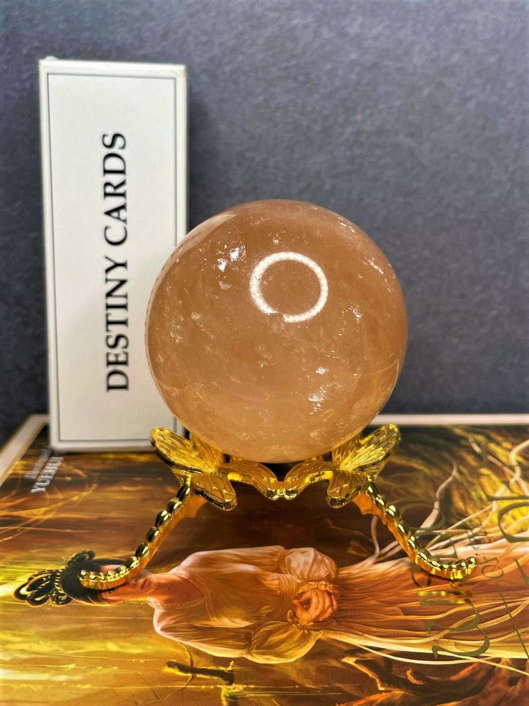 Honey Calcite Crystal Sphere Chakra Healing