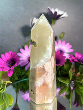 Load image into Gallery viewer, Brown Flower Agate Crystal Tower Point
