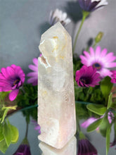 Load image into Gallery viewer, Pink Amethyst With Quartz Crystal Tower Point
