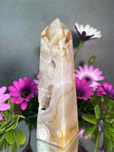 Load image into Gallery viewer, Flower Agate Crystal Tower Druzy Point Chakra Healing
