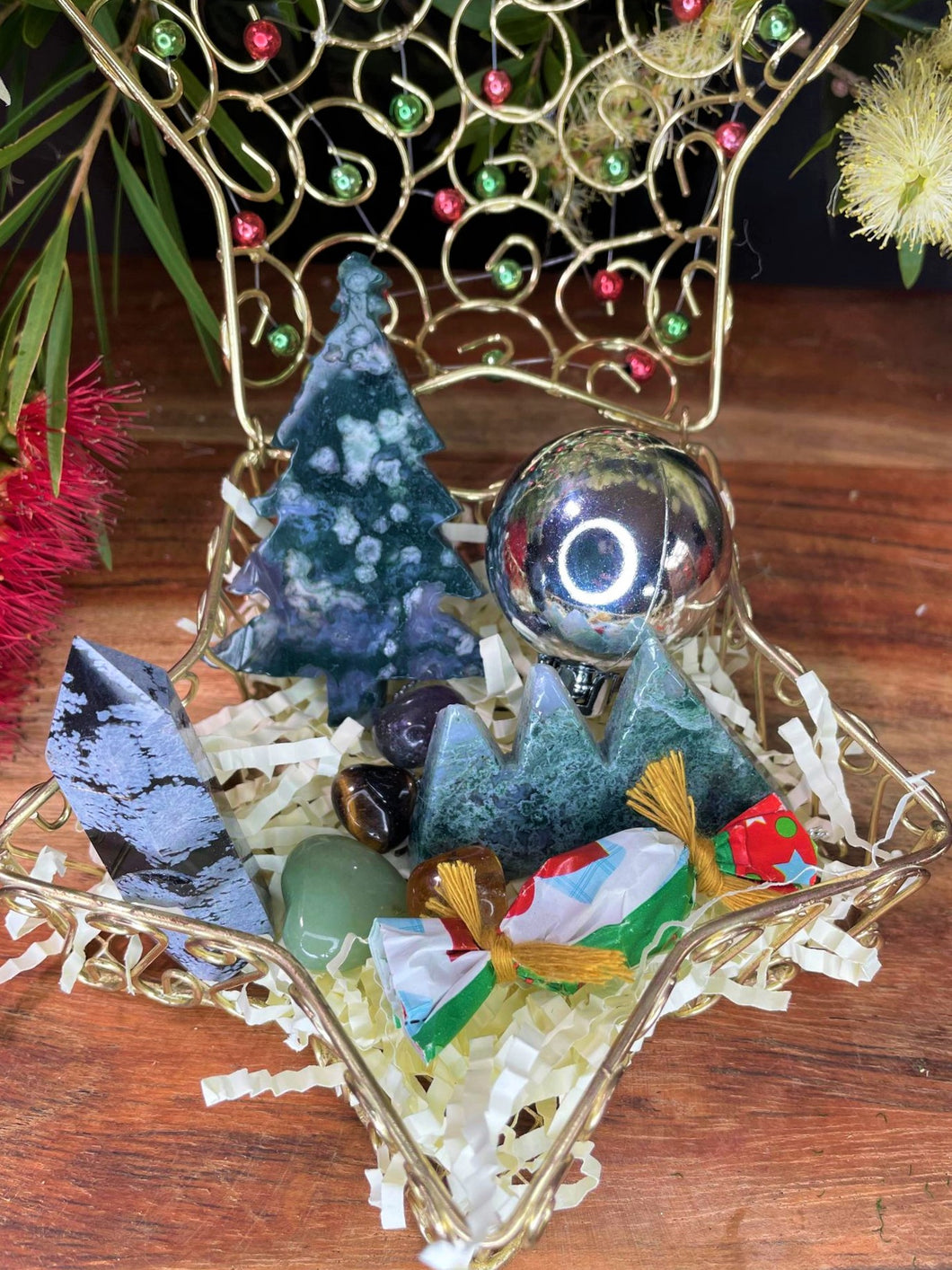 Limited Star Christmas Crystal Gift Basket