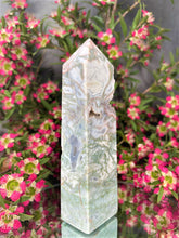 Load image into Gallery viewer, Calming Pink Moss Agate Crystal Tower
