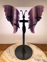 Load image into Gallery viewer, Soothing Mini Purple Fluorite Crystal Butterfly Wings
