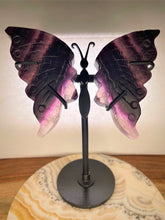 Load image into Gallery viewer, Beautiful Mini Purple Fluorite Crystal Butterfly Wings
