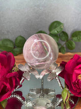 Load image into Gallery viewer, Fluorite Crystal Sphere Green &amp; Pink With Rainbow
