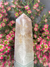 Load image into Gallery viewer, Serene Green Quartz Flower Agate Crystal Tower
