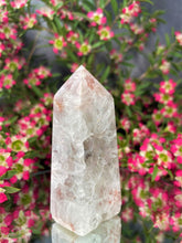 Load image into Gallery viewer, Green Quartz Flower Agate Crystal Tower Point
