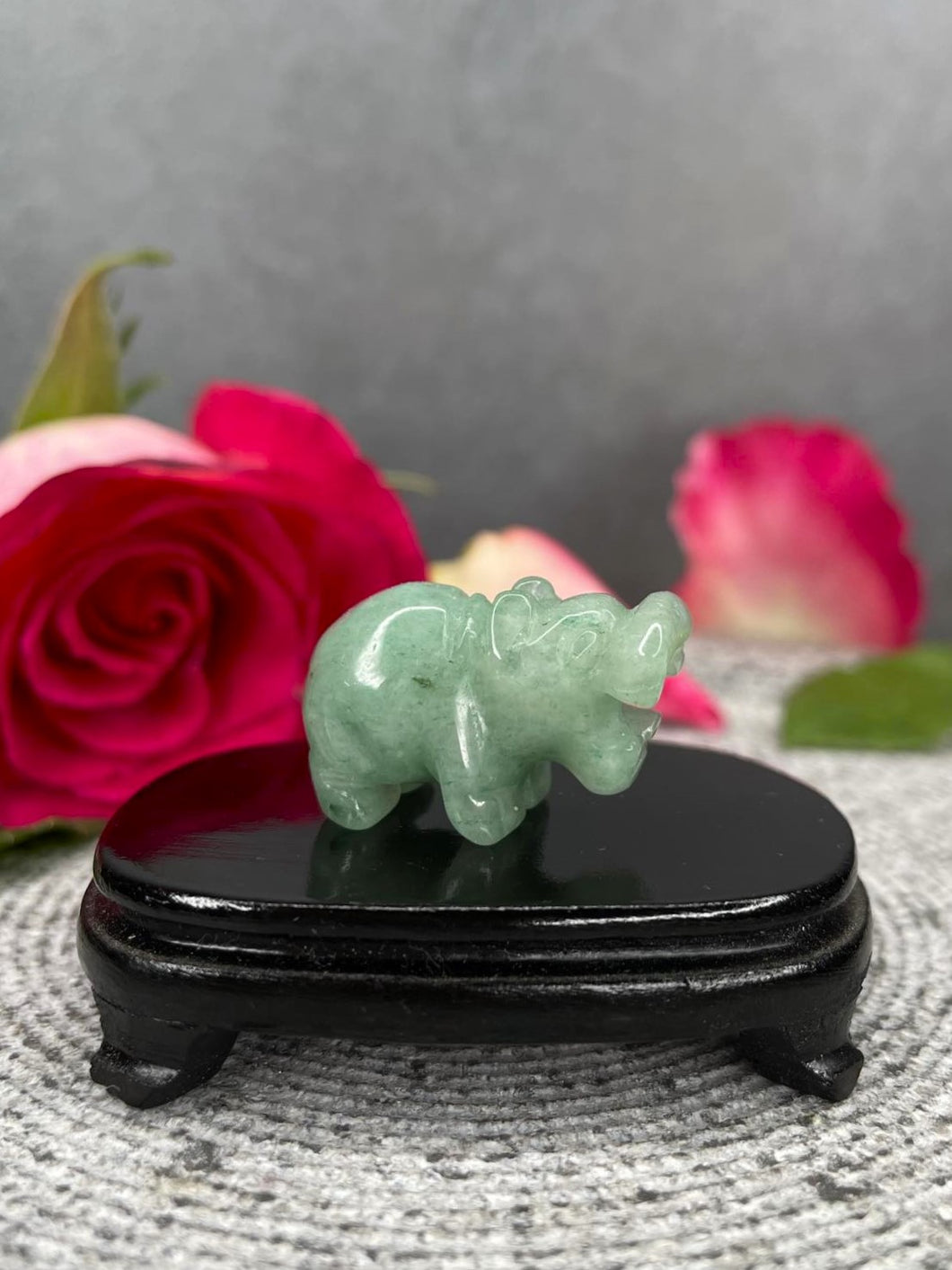 Green Aventurine Crystal Hippopotamus Carving