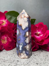 Load image into Gallery viewer, Mesmerizing Blue Flower Agate Crystal Tower
