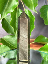 Load image into Gallery viewer, Beautiful Golden Sheen Obsidian Crystal Tower Point
