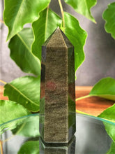 Load image into Gallery viewer, Clarity Golden Sheen Obsidian Crystal Tower Point
